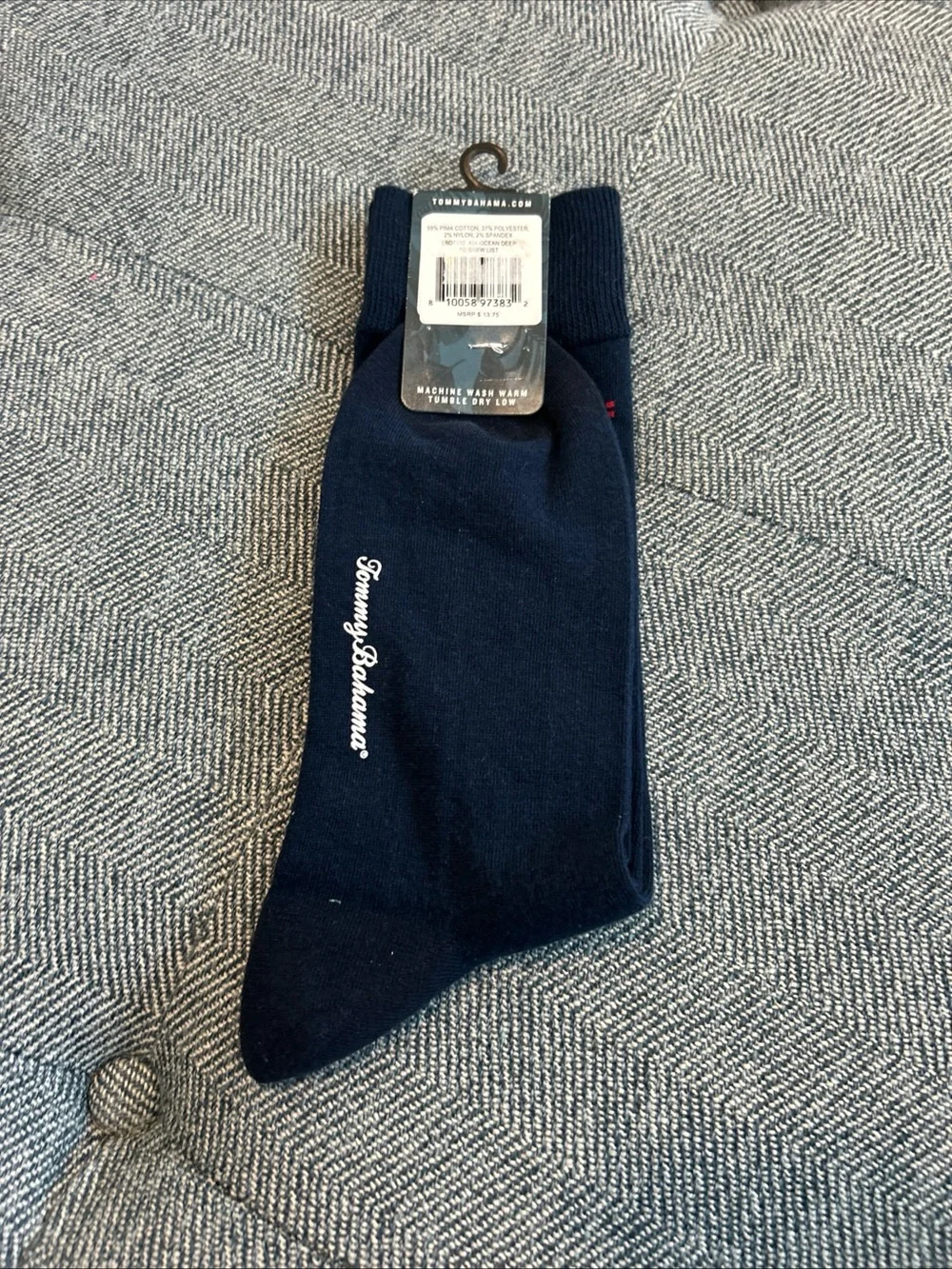 Navy Tommy Bahama Men's Crew Socks 